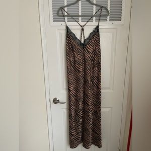 satin nightgown with cheeta prints